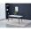 AUTRONIC HT-406M WT Stůl jídelní 160x90x76 cm, deska slinutý kámen v imitaci matného mramoru, černé