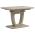 AUTRONIC HT-430 CAP Jedálenský stôl 110+40x75 cm, cappuccino 4 mm sklenená doska, MDF, cappuccino ma