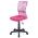 AUTRONIC KA-2325 PINK kancelárska stolička, ružová mesh, plastový kríž, sieťovina motív