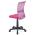 AUTRONIC KA-2325 PINK kancelárska stolička, ružová mesh, plastový kríž, sieťovina motív
