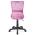 AUTRONIC KA-2325 PINK kancelárska stolička, ružová mesh, plastový kríž, sieťovina motív