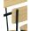 AUTRONIC AUT-O2155 OAK Jídelní set (1+4), MDF dekor divoký dub, čtyřnohá kovová podnož, černý matný