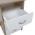 KONDELA LARISTOTE PC STOL, DUB SONOMA/BIELA