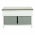 KONDELA Lavica s vankúšom, 2 šuplíky, biela/sivá, SEAT BENCH 2 NEW