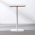 KONDELA Barový stôl, dub/biela, MDF/kov, priemer 60 cm, HARLOV