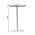 KONDELA Barový stôl, dub/biela, MDF/kov, priemer 60 cm, HARLOV