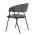 AUTRONIC DCL-X7130 GREY2 Židle jidelní, šedá látka, černá kovová noha