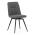 AUTRONIC DCL-V2052 GREY2 Židle jídelní, šedá látka, 360° otočný mechanismus, černý matný lak, kovové