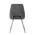 AUTRONIC DCL-W1174 GREY2 Židle jídelní, šedá látka, kovové nohy, broušená nerez.