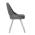 AUTRONIC DCL-W1174 GREY2 Židle jídelní, šedá látka, kovové nohy, broušená nerez.