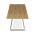 AUTRONIC HT-W1515 OAK Stůl jídelní 160x90cm, MDF+ dýha, odstín dub, kovové nohy, broušený nerez.
