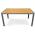 AUTRONIC AZT-S1215 OAK Stůl zahradní 150x90x73, deska polywood v dekoru dubu, šedá kovová konstrukce