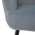 KONDELA Kreslo s podnožou, sivá Velvet látka/čierna, HABEN