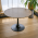 KONDELA Jedálenský stôl, okrúhly, dub/čierna, priemer 110 cm, REVENTON NEW