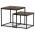 AUTRONIC AF-076 OLW Set 2 ks odkládacích stolků, MDF, dekor divoký dub, kov, černý lak