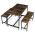 AUTRONIC AUT-G1175 OLW Jídelní set 1+2, rozměr stolu 110x60x75, rozměr lavice 98x30x47, MDF, barva s