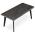 AUTRONIC CT-F4412 GREY Stůl konferenční, 120x60x55 cm, MDF deska, dekor šedý dub, kov, černý lak