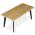 AUTRONIC CT-F4412 OAK Stůl konferenční, 120x60x55 cm, MDF deska, dekor divoký dub, kov, černý lak