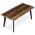 AUTRONIC CT-F4412 OLW Stůl konferenční, 120x60x55 cm, MDF deska, dekor staré dřevo, kov, černý lak
