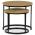 AUTRONIC CT-G1145 OAK Set 2 ks stolků, MDF deska, dekor divoký dub, kovová podnož, černý lak