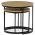 AUTRONIC CT-G1145 OAK Set 2 ks stolků, MDF deska, dekor divoký dub, kovová podnož, černý lak