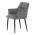 AUTRONIC DCH-J2139 GREY2 Židle jídelní, šedá vodoodpudivá látka, černý matný lak, kovové nohy