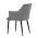 AUTRONIC DCH-J2139 GREY2 Židle jídelní, šedá vodoodpudivá látka, černý matný lak, kovové nohy