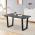 AUTRONIC HT-F4214 GREY Stůl jídelní, 140x80x75 cm, MDF deska, dekor šedý dub, kovová nohy ve tvaru U