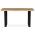 AUTRONIC HT-F4214 OAK Stůl jídelní, 140x80x75 cm, MDF deska, dekor divoký dub, kovová nohy ve tvaru