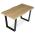 AUTRONIC HT-F4214 OAK Stůl jídelní, 140x80x75 cm, MDF deska, dekor divoký dub, kovová nohy ve tvaru
