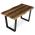 AUTRONIC HT-F4214 OLW Stůl jídelní, 140x80x75 cm, MDF deska, dekor staré dřevo, kovové nohy ve tvaru