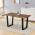 AUTRONIC HT-F4214 OLW Stůl jídelní, 140x80x75 cm, MDF deska, dekor staré dřevo, kovové nohy ve tvaru