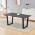 AUTRONIC HT-F4216 GREY Stůl jídelní, 160x90x75 cm, MDF deska, dekor šedý dub, kovová nohy ve tvaru U
