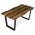 AUTRONIC HT-F4216 OLW Stůl jídelní, 160x90x75 cm, MDF deska, dekor staré dřevo, kovová nohy ve tvaru