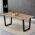 AUTRONIC HT-F4218 OAK Stůl jídelní, 180x90x75 cm, MDF deska, dekor divoký dub, kovová nohy ve tvaru