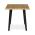 AUTRONIC HT-F4413 OAK Stůl jídelní, 130x80x75 cm, MDF deska, dekor divoký dub, kov, černý lak