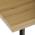 AUTRONIC HT-F4416 OAK Stůl jídelní, 160x90x75 cm, MDF deska, dekor divoký dub, kov, černý lak