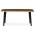 AUTRONIC HT-F4416 OLW Stůl jídelní, 160x90x75 cm, MDF deska, dekor staré dřevo, kov, černý lak