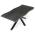 AUTRONIC HT-F4618 GREY Stůl jídelní, 180x90x75 cm, MDF deska, dekor šedý dub, kovová noha ve tvaru h