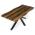 AUTRONIC HT-F4618 OLW Stůl jídelní, 180x90x75 cm, MDF deska, dekor staré dřevo, kovová noha ve tvaru