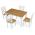 AUTRONIC VESPA OAK Jídelní set 1+4, rozměr stolu 120x75x75 cm, MDF, dýha, masivní nohy, moření dub