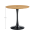 KONDELA Jedálenský stôl, dub/čierna, priemer 80 cm, REVENTON NEW