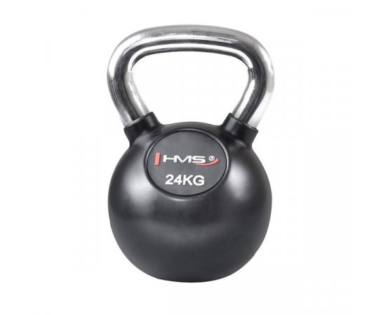 Vinylový kettlebell s chromovaným úchopem HMS KGC 24 kg