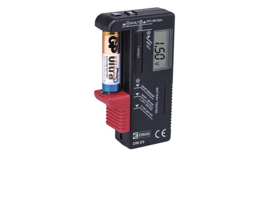 EMOS Univerzálny tester batérií AA, AAA, C, D, 9V
