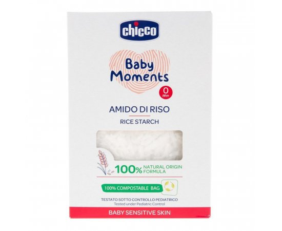 CHICCO Škrob detský ryžový do kúpeľa Baby Moments Sensitive 100 % bio 250 g