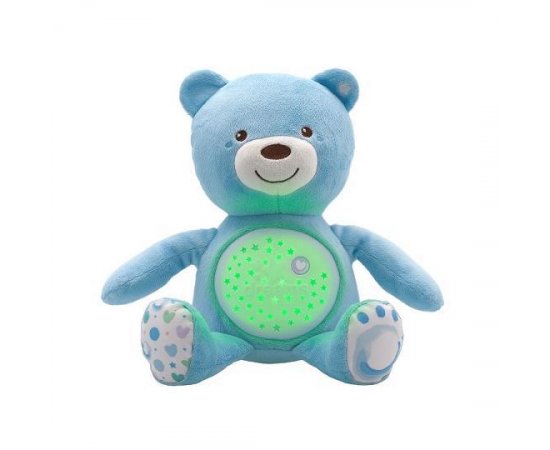 CHICCO Medvedík uspávačik s projektorom a hudbou Baby Bear First Dreams - modrá 0m+