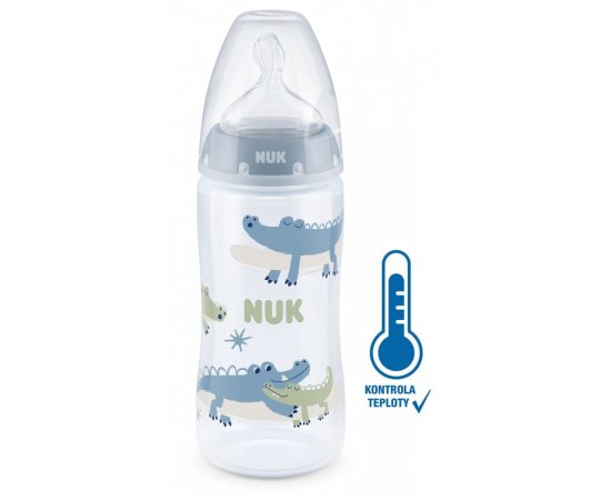 NUK FC+ fľaša s kontrolou teploty 300 ml - modrá