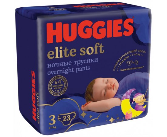 HUGGIES® Elite Soft Pants OVN Nohavičky plienkové jednorazové 3 (6-11 kg) 23 ks