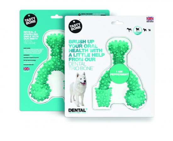 TASTY BONE Dental trio kostička nylonová pre veľkých psov  - Peppermint
