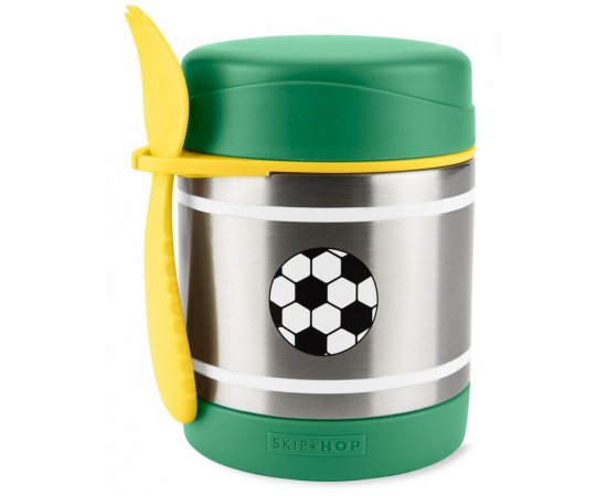 SKIP HOP Spark Style Termoska na jedlo s lyžičkou/vidličkou Futbal 325 ml, 3r+